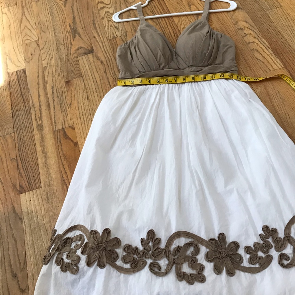 Cold water creek dress brown and cream size 6 - Picture 4 of 9